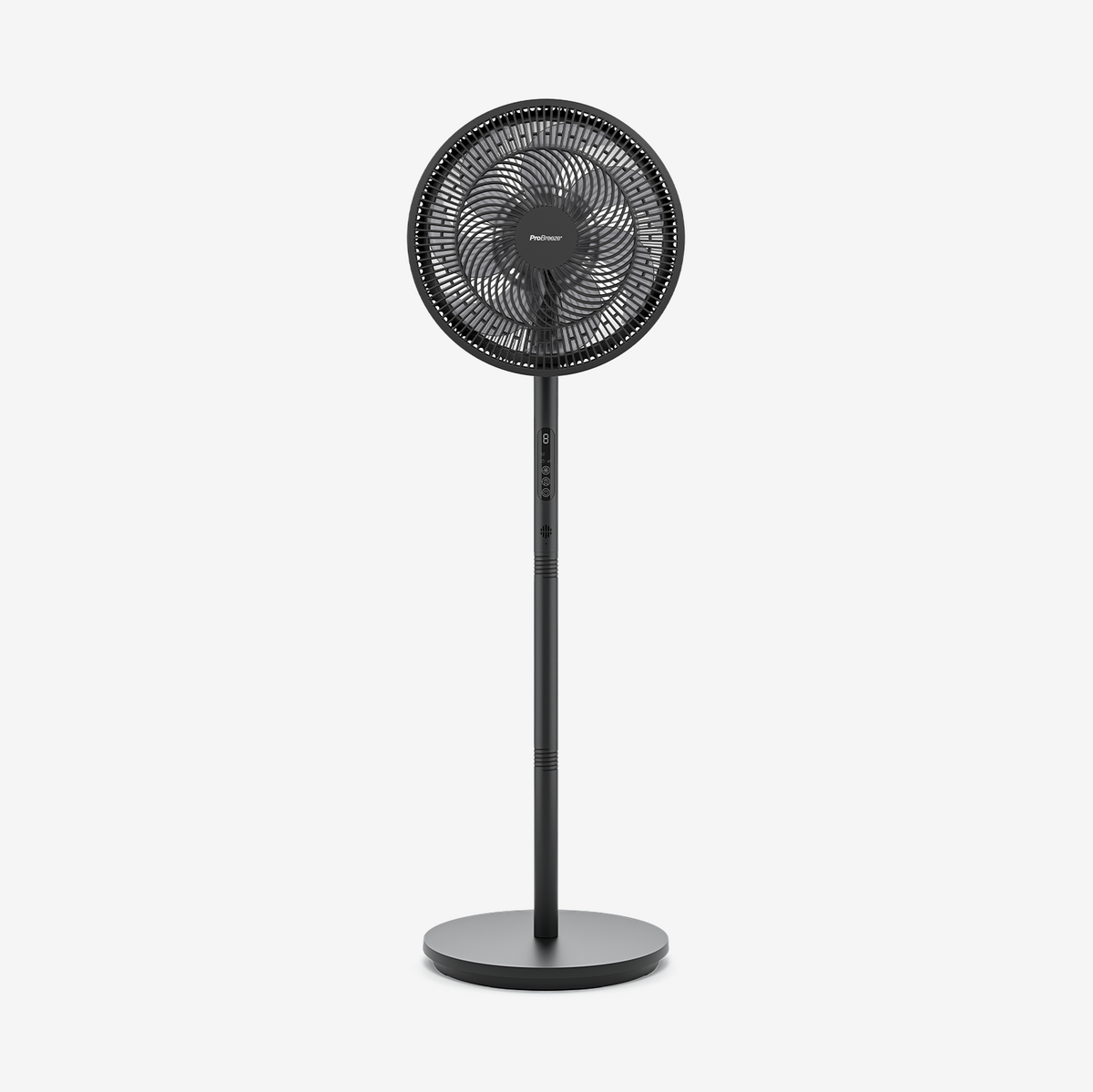 AirFlo™ Slim 43" Hybrydowy wentylator stojący – ultracichy obieg powietrza – czarny