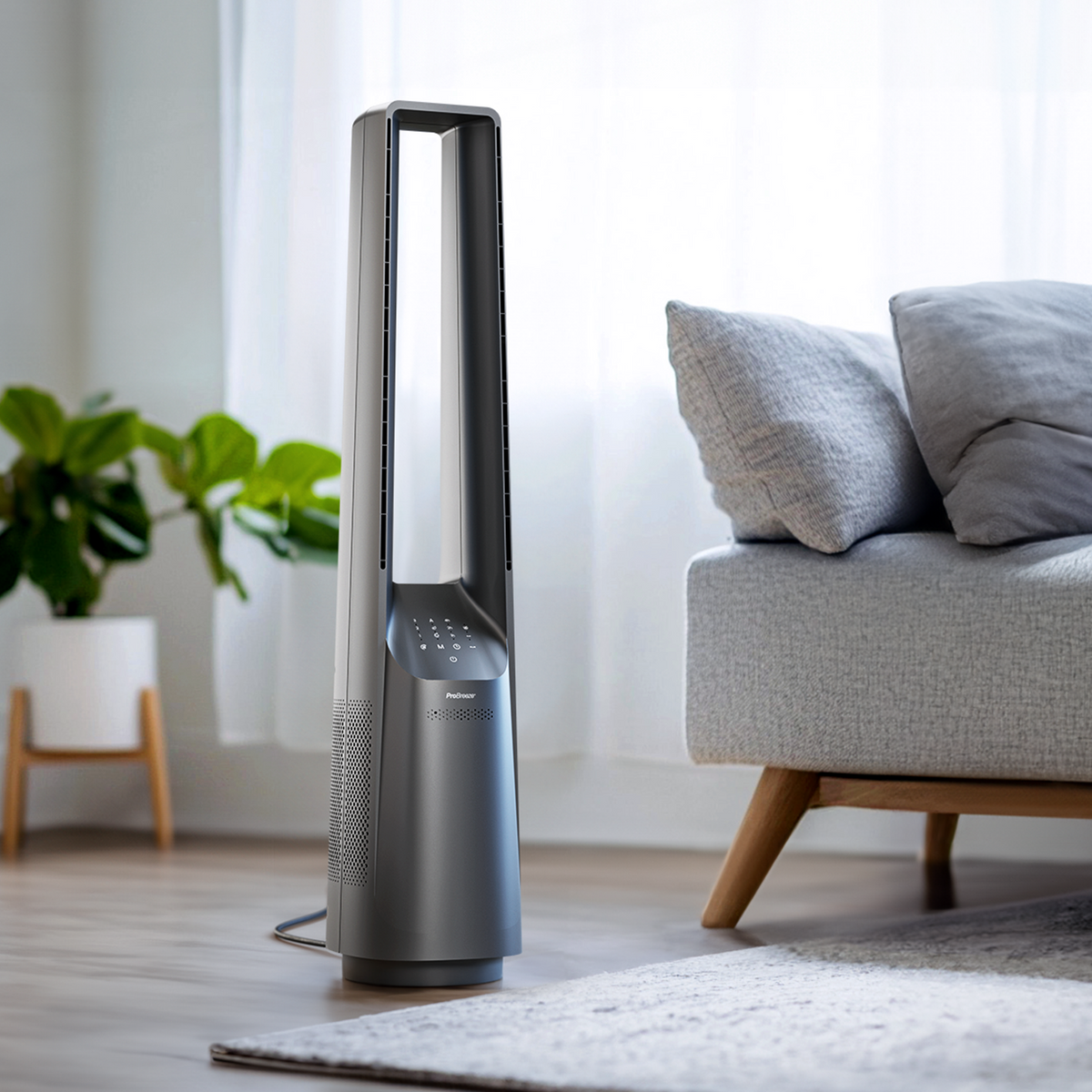 40" Bladeless Tower Fan - Silver