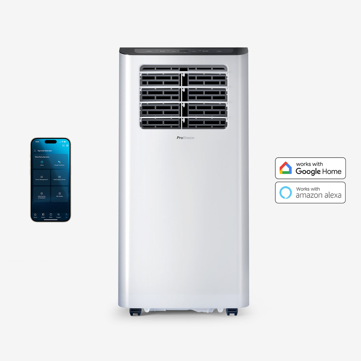 12,000 BTU 3-in-1 Portable Air Conditioner with Dehumidification Function - Smart Wifi App