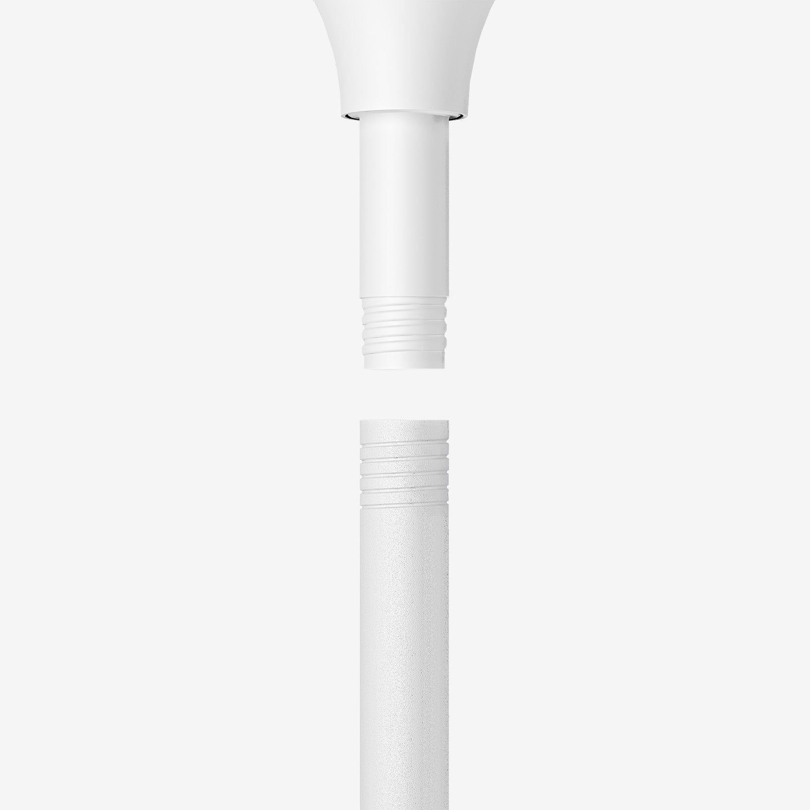 AirFlo 43" Smart Hybrid Pedestal Fan - Ultra-Quiet Air Circulator - White