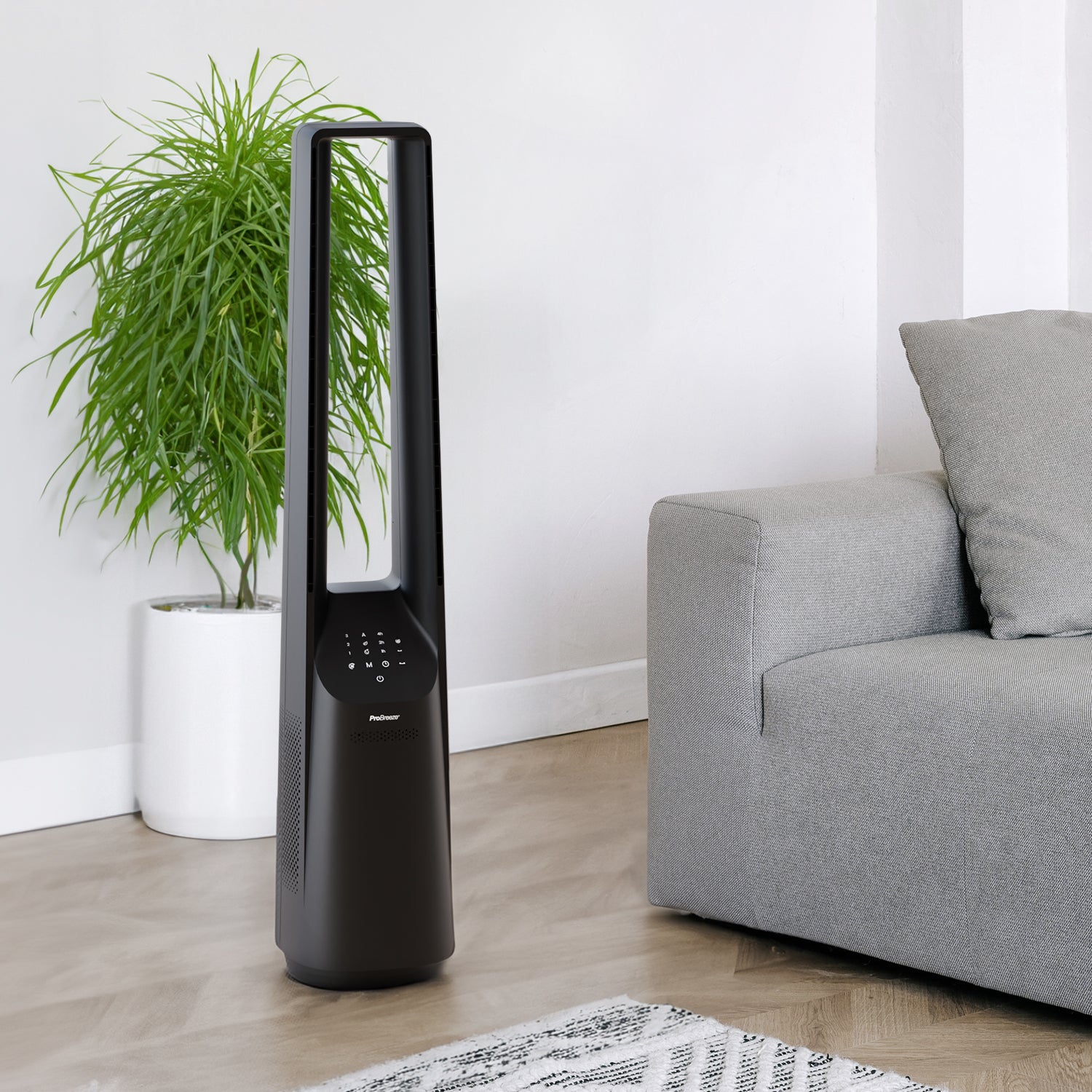 40" Ventilador de torre sin aspas - Negro