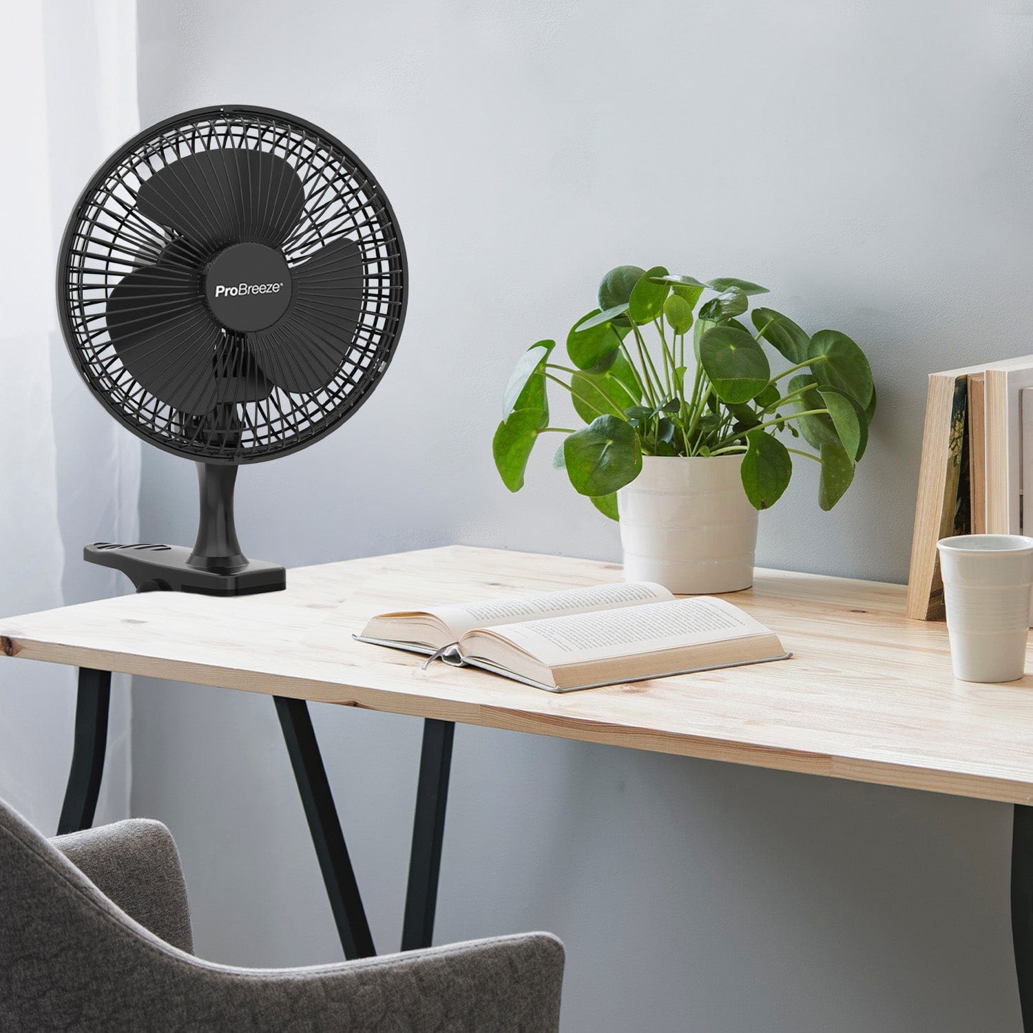6" Mini ventilateur à pince - Ultra silencieux et haute puissance - Noir