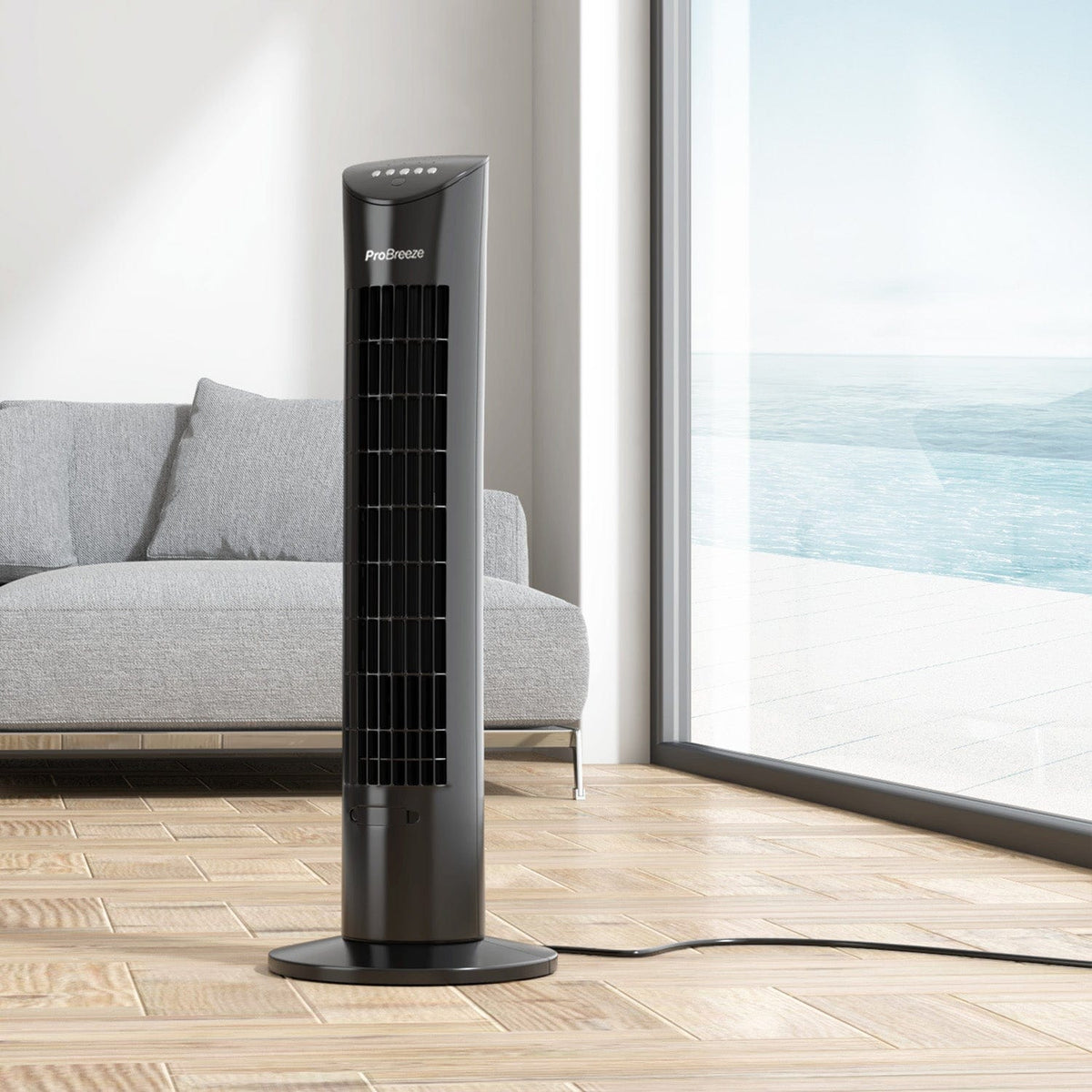 30" Oscillerende Torenventilator - Zwart