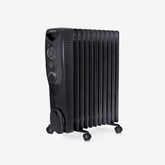 Radiatore ad olio da 2500 W con 11 alette - nero
