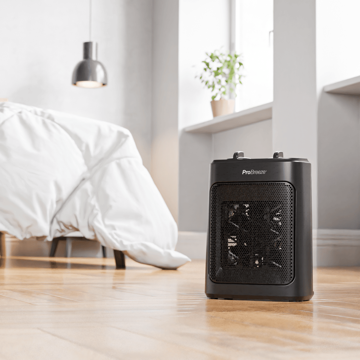 Mini termoventilatore in ceramica da 2000 W - nero