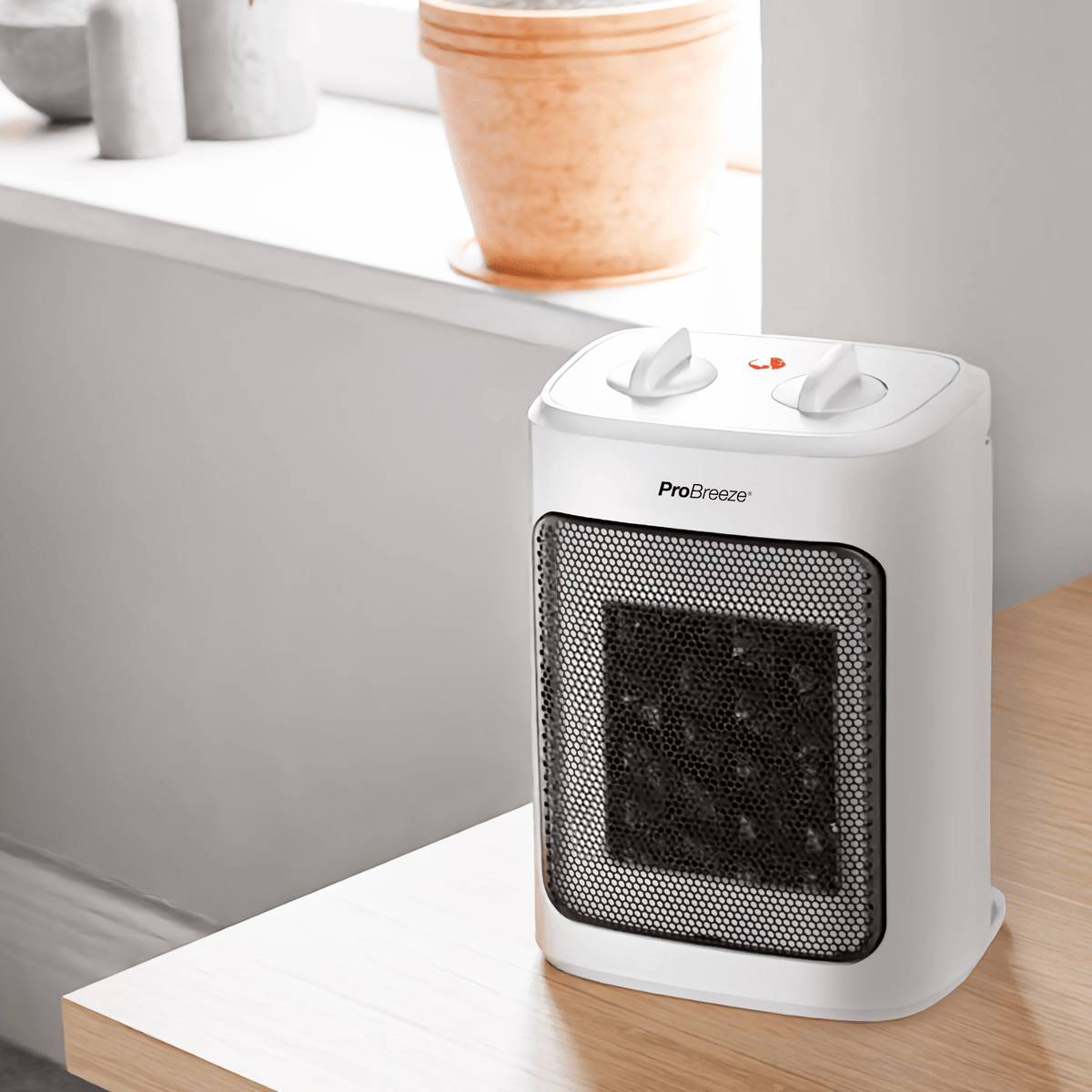 2000W Mini Ceramic Fan Heater - White
