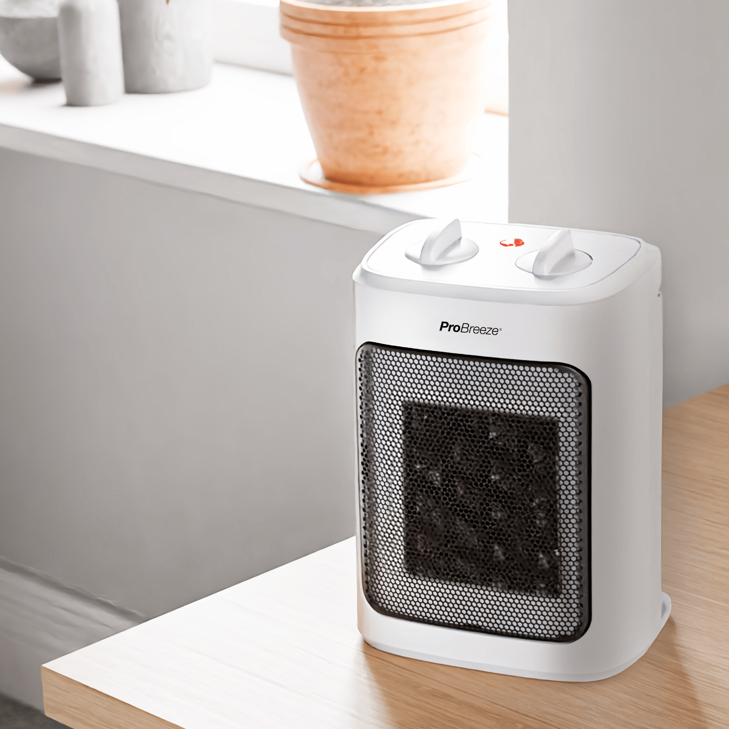 Mini termoventilatore in ceramica da 2000 W - bianco