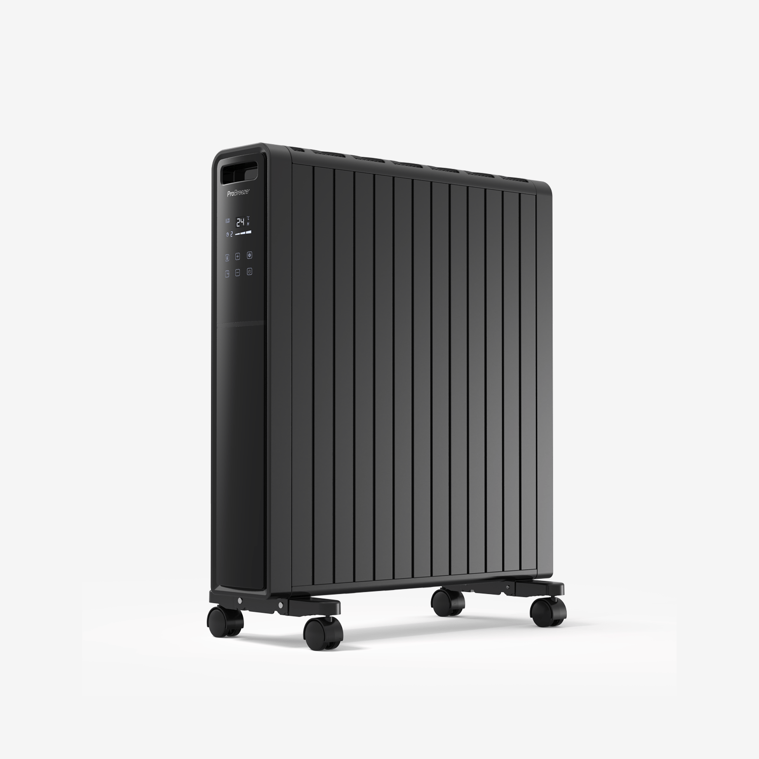 2000W Digital Oil Free Radiator - Black | Free Delivery | Pro Breeze 2000W Digital Oil Free Radiator - Black | Free Delivery | Pro Breeze