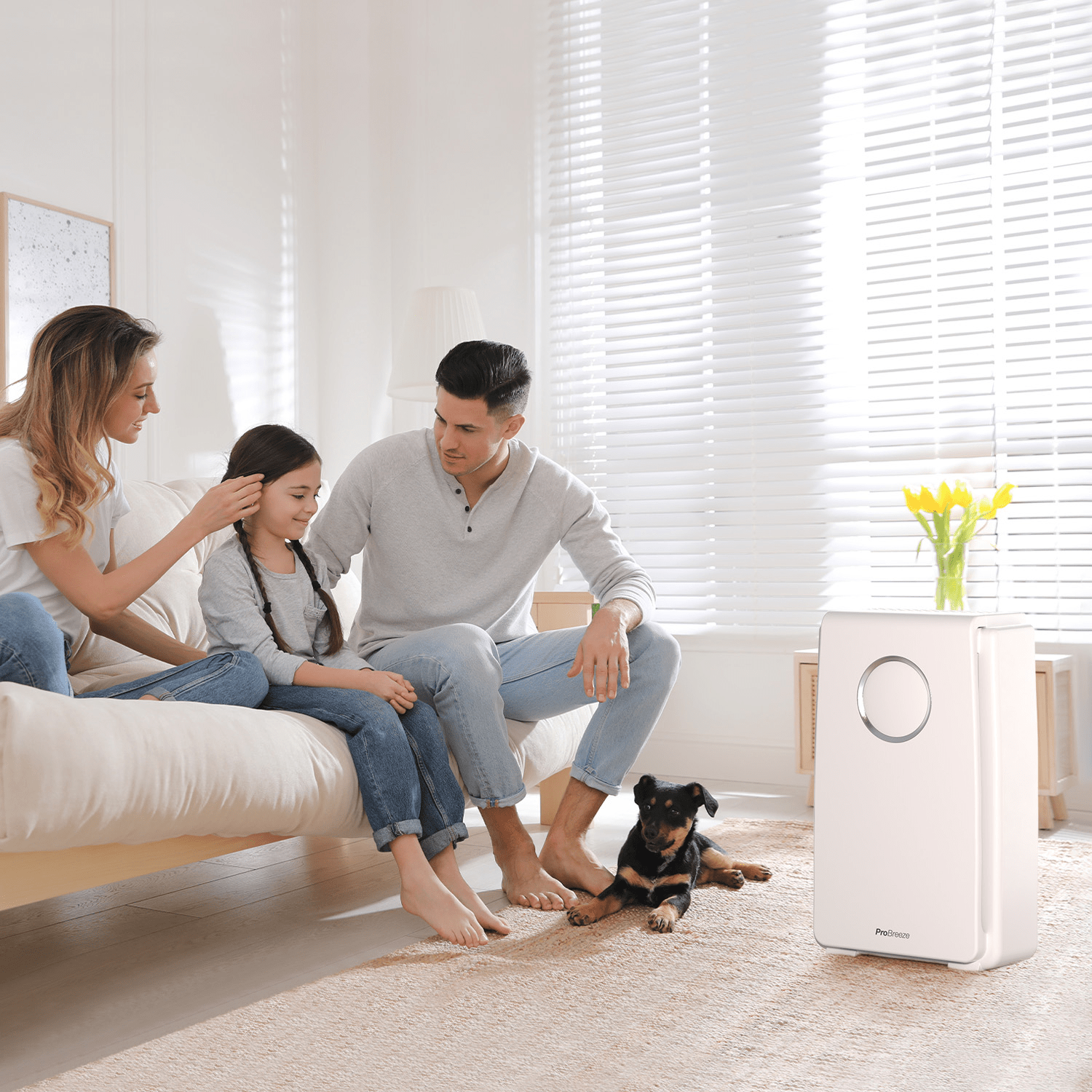 5-in-1-Luftreiniger mit HEPA-Filter mit negativem Ionengenerator