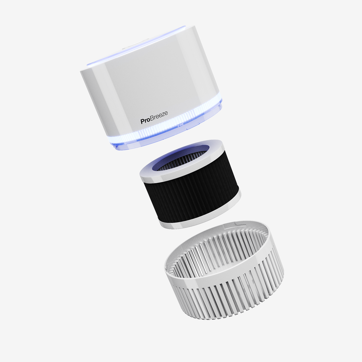 Mini purificador de ar 3 em 1 com filtro True HEPA e ionizador negativo
