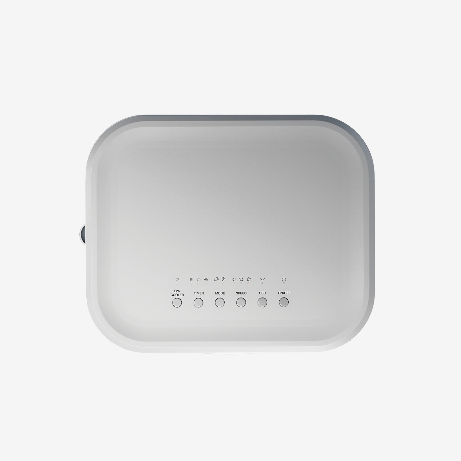 <tc>Raffreddatore d'aria portatile da 10 litri con 4 modalità operative, 3 velocità della ventola, display LED e telecomando</tc>