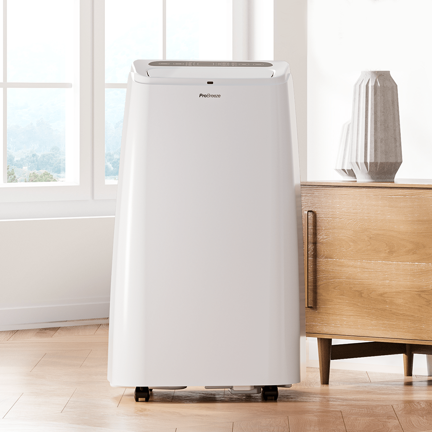 Aquecedor e condicionador de ar portátil 4 em 1 de 12.000 BTU - compatível com Wi-Fi, aplicativo e controle de voz - com kit de janela dupla