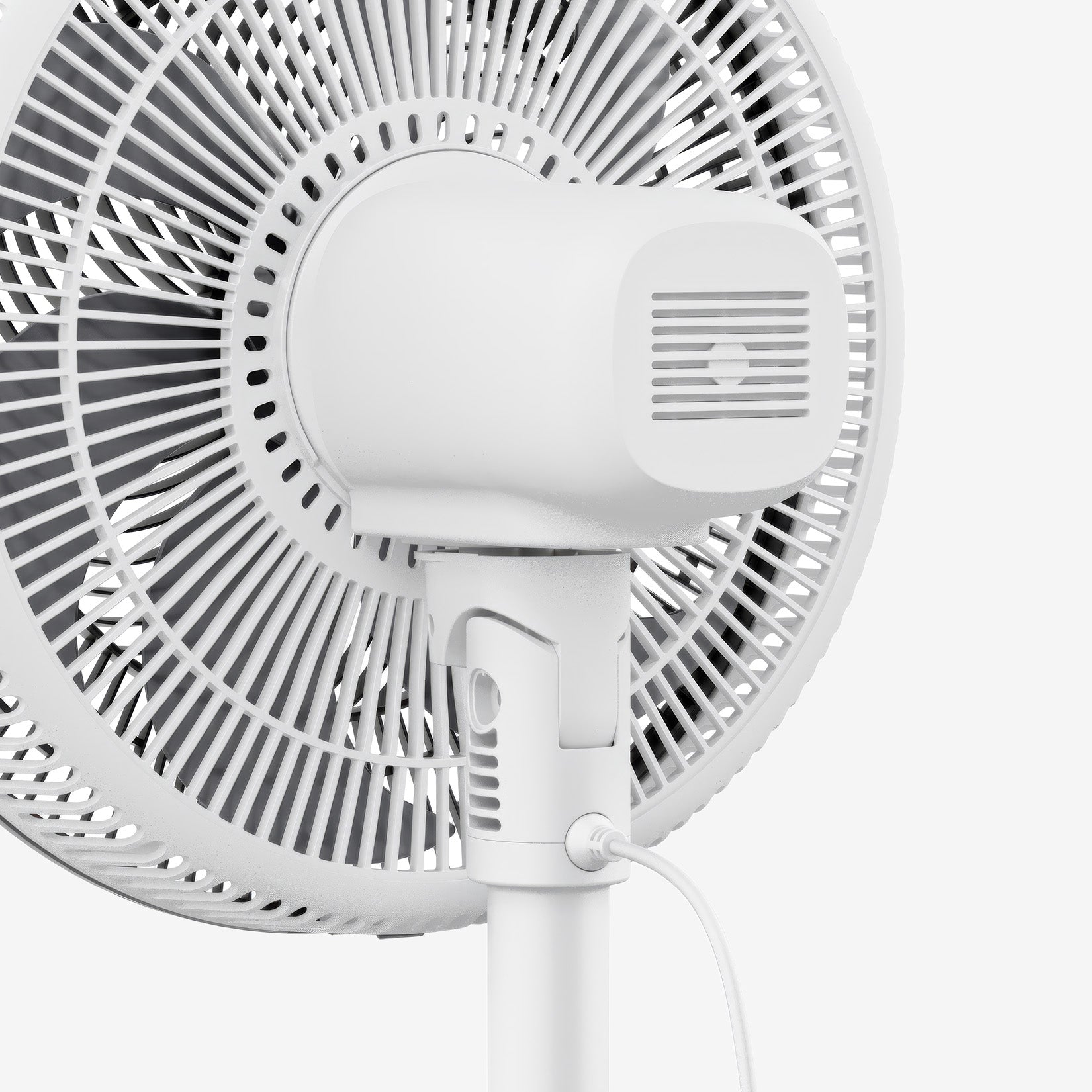 AirFlo™ Slim 43" Hybrid Pedestal Fan - Ultra- Quiet Air Circulator - White/Black