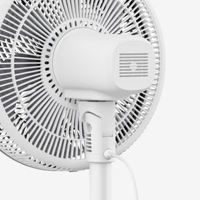 AirFlo™ Slim 43" Hybrid Pedestal Fan - Ultra- Quiet Air Circulator - White/Black