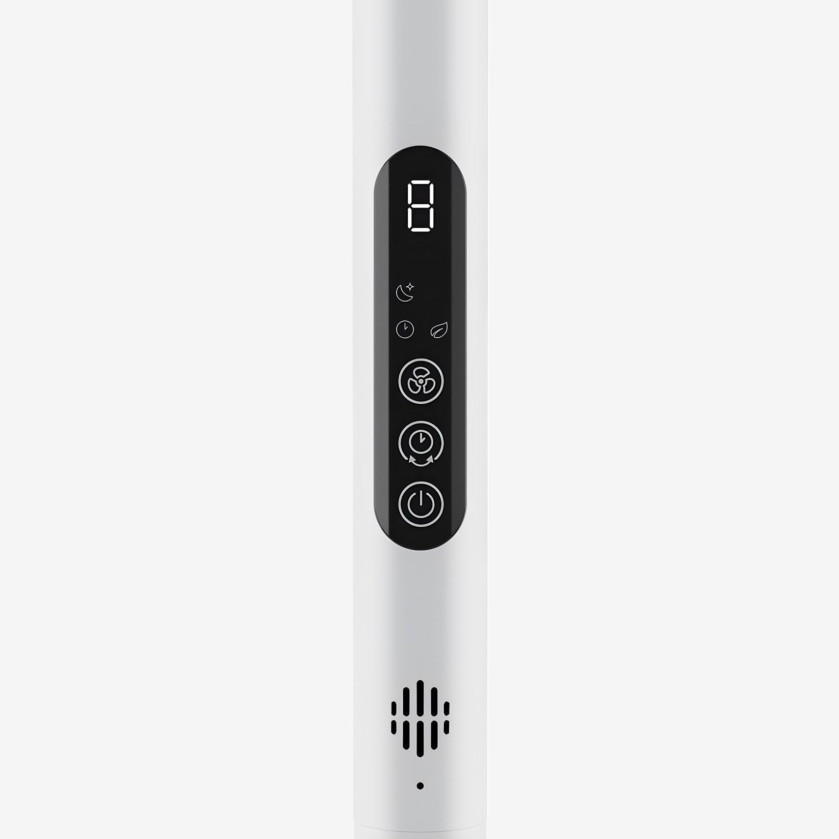 AirFlo™ Slim 43" Hybrid Pedestal Fan - Ultra- Quiet Air Circulator - White/Black