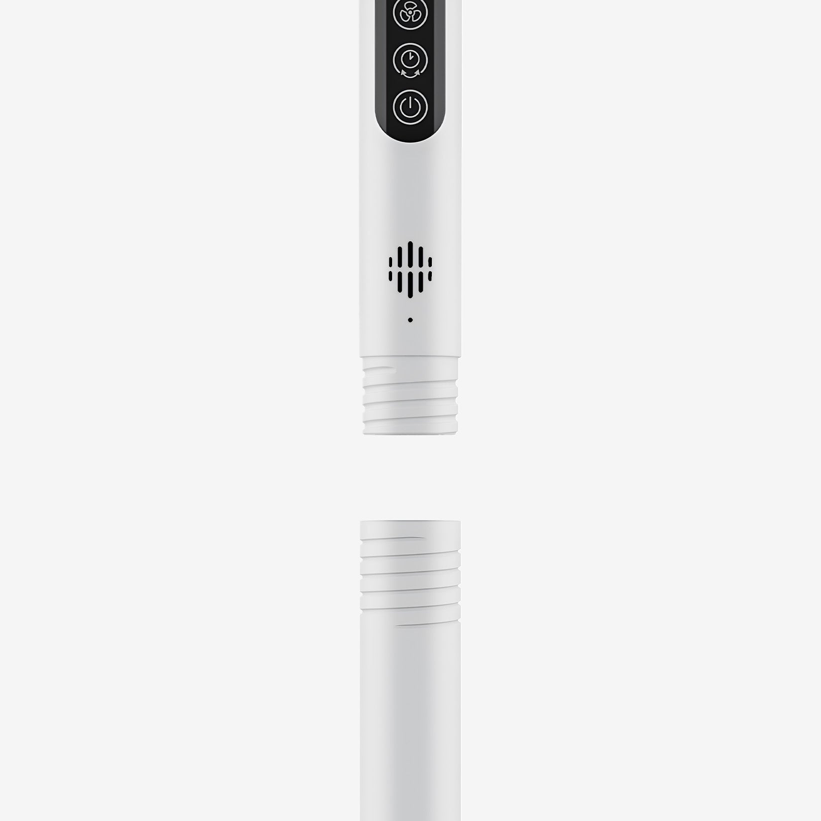AirFlo™ Slim 43" Hybrid Pedestal Fan - Ultra- Quiet Air Circulator - White/Black