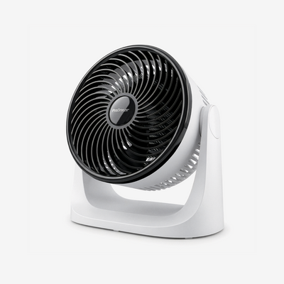 AirFlo Mini 11" Turbo Fan - Ultra-Quiet Air Circulator - White/Black
