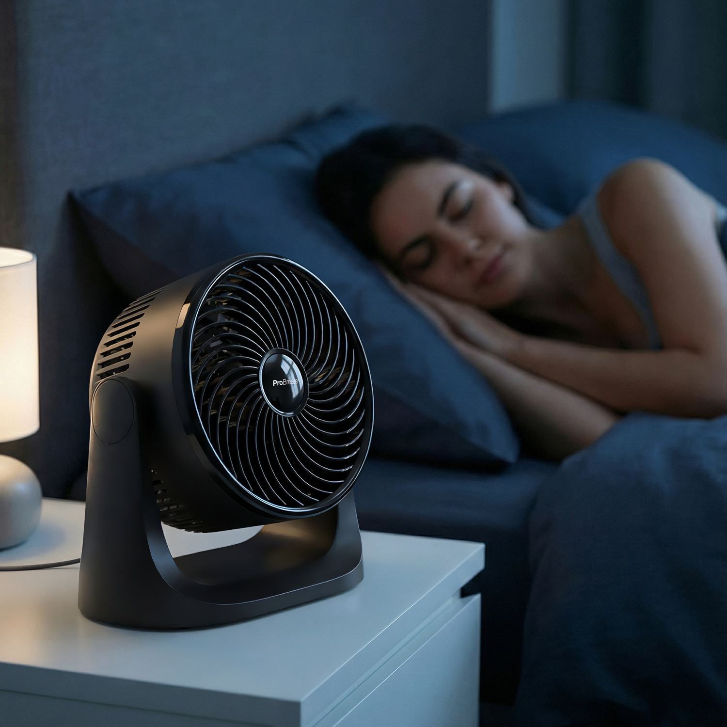 AirFlo Mini™ 11" Turbo Fan - Ultra-Quiet Air Circulator - Black