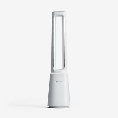 OmniAir 41" Premium Bladeless Tower Fan and Air Purifier - White