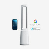 OmniAir 41" Premium Bladeless Tower Fan and Air Purifier with Smart App Control - White
