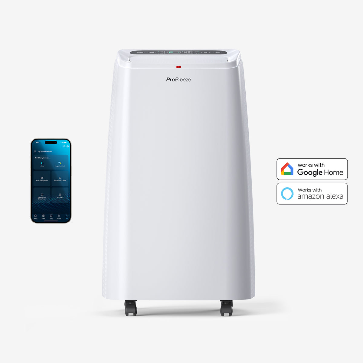 Aquecedor e condicionador de ar portátil 4 em 1 de 12.000 BTU - compatível com Wi-Fi, aplicativo e controle de voz - com kit de janela dupla