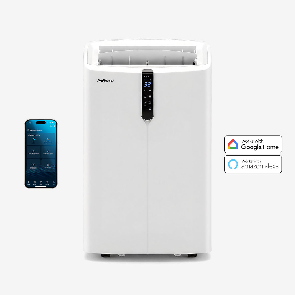 OmniCool™ 12,000 BTU 3-in-1 Quiet Portable Air Conditioner with Dehumidification Function - Smart Wifi App