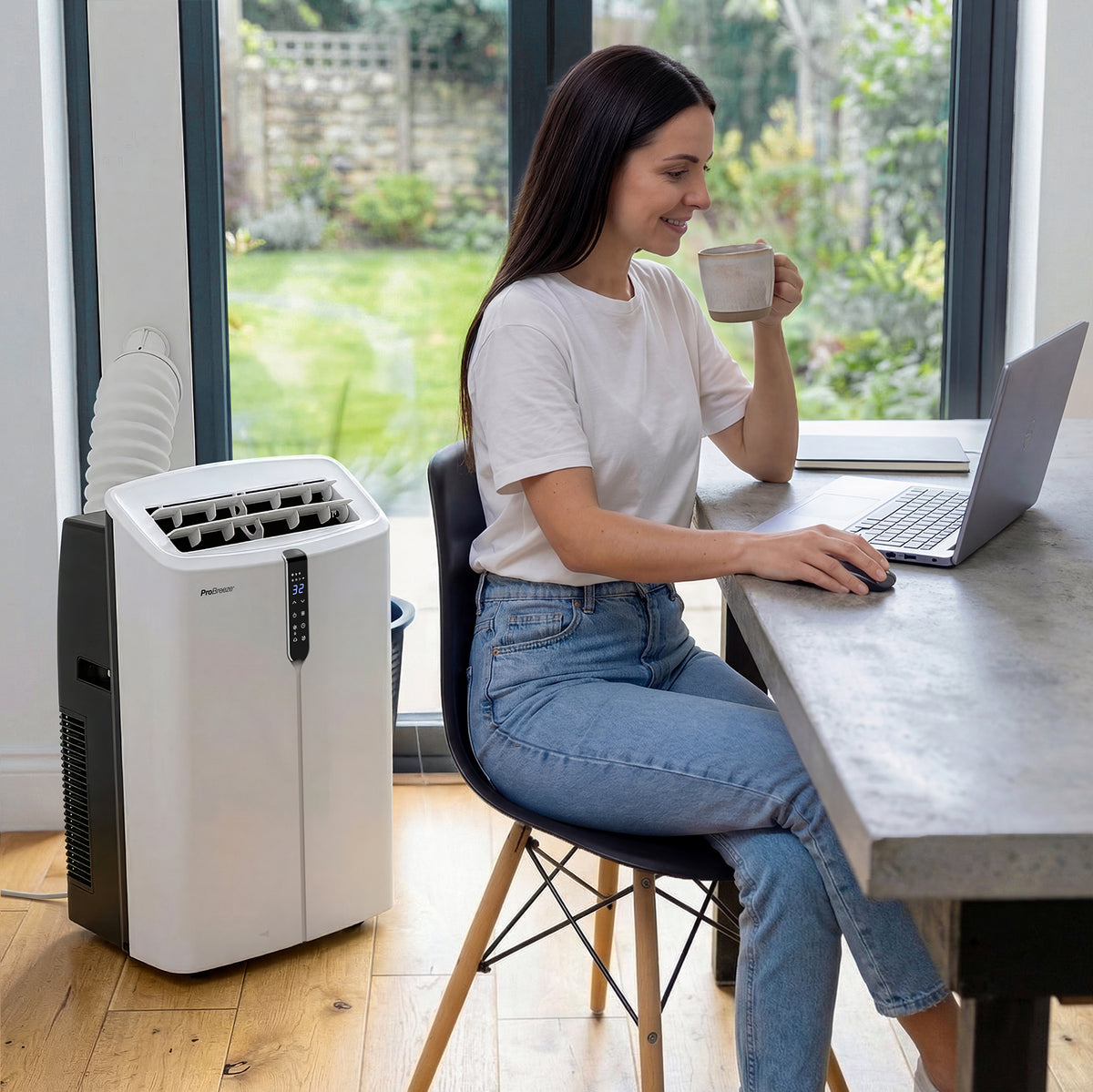 OmniCool™ 12,000 BTU 3-in-1 Quiet Portable Air Conditioner with Dehumidification Function - Smart Wifi App