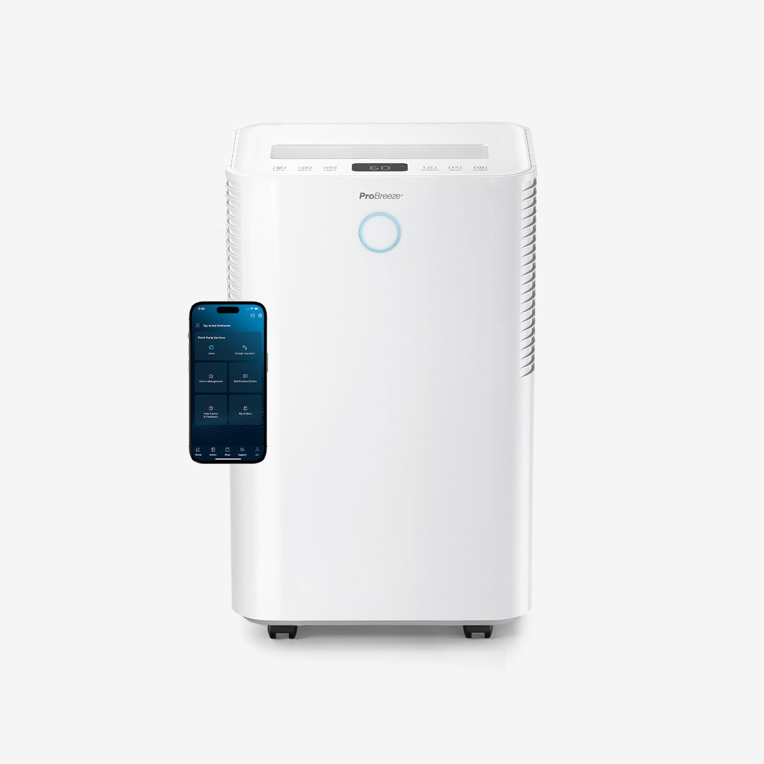 <tc>Desumidificador Silencioso OmniDry 20L com Modo de Lavagem e Controle por App Inteligente</tc>