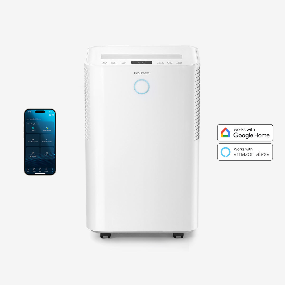 OmniDry 20L Quiet Dehumidifier with Laundry Mode and Smart App Control