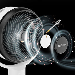 AirFlo 43" Smart Hybrid Pedestal Fan - Ultra-Quiet Air Circulator - White