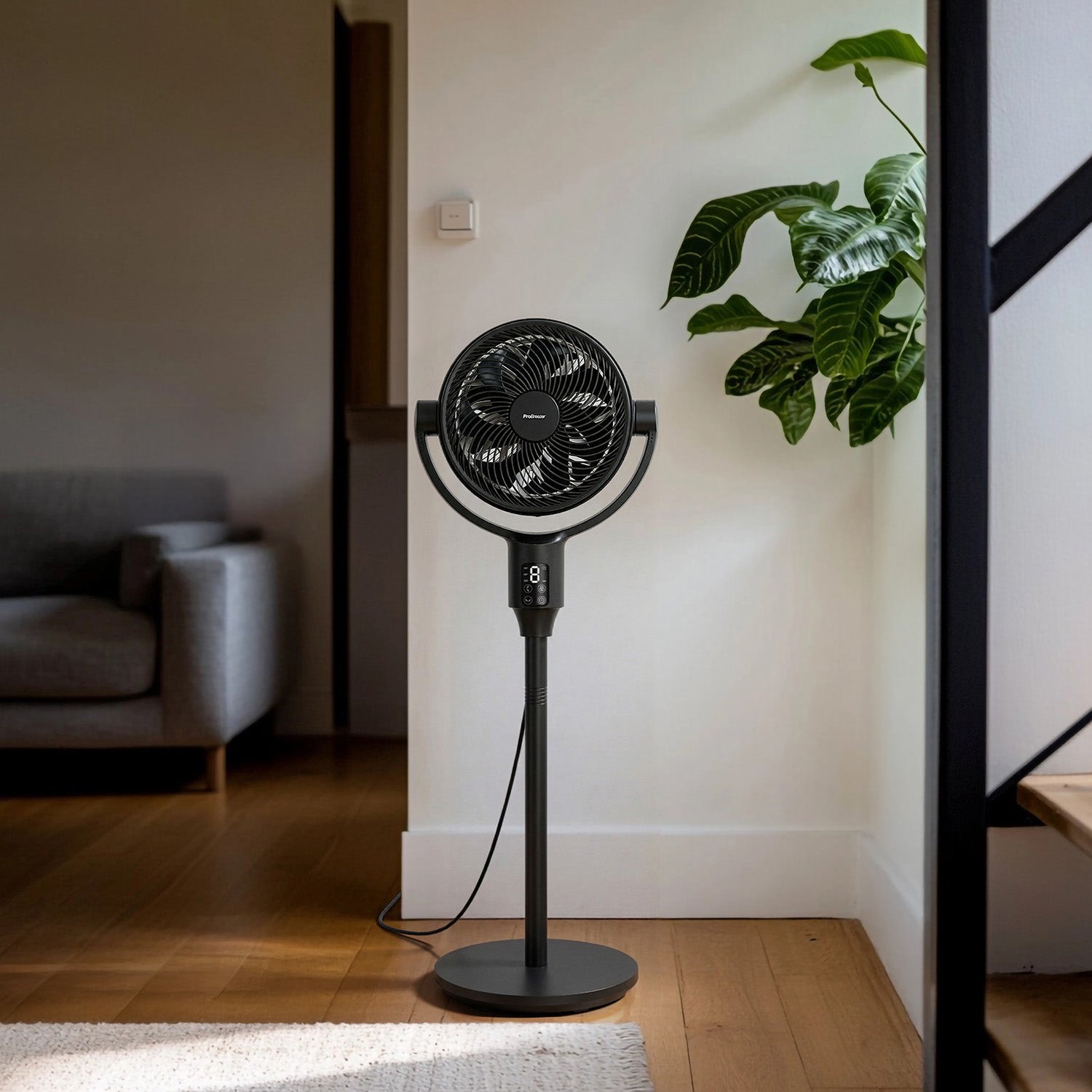 AirFlo Plus 44" Ventilatore a piantana ibrido - Circolatore d'aria ultra silenzioso - Bianco
