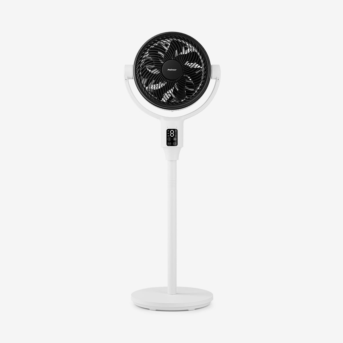 AirFlo Plus 44" Hybrid Pedestal Fan - Ultra-Quiet Air Circulator - White