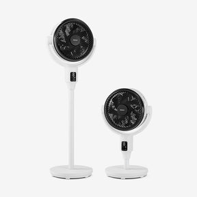 AirFlo Plus 44" Hybrid Pedestal Fan - Ultra-Quiet Air Circulator - White