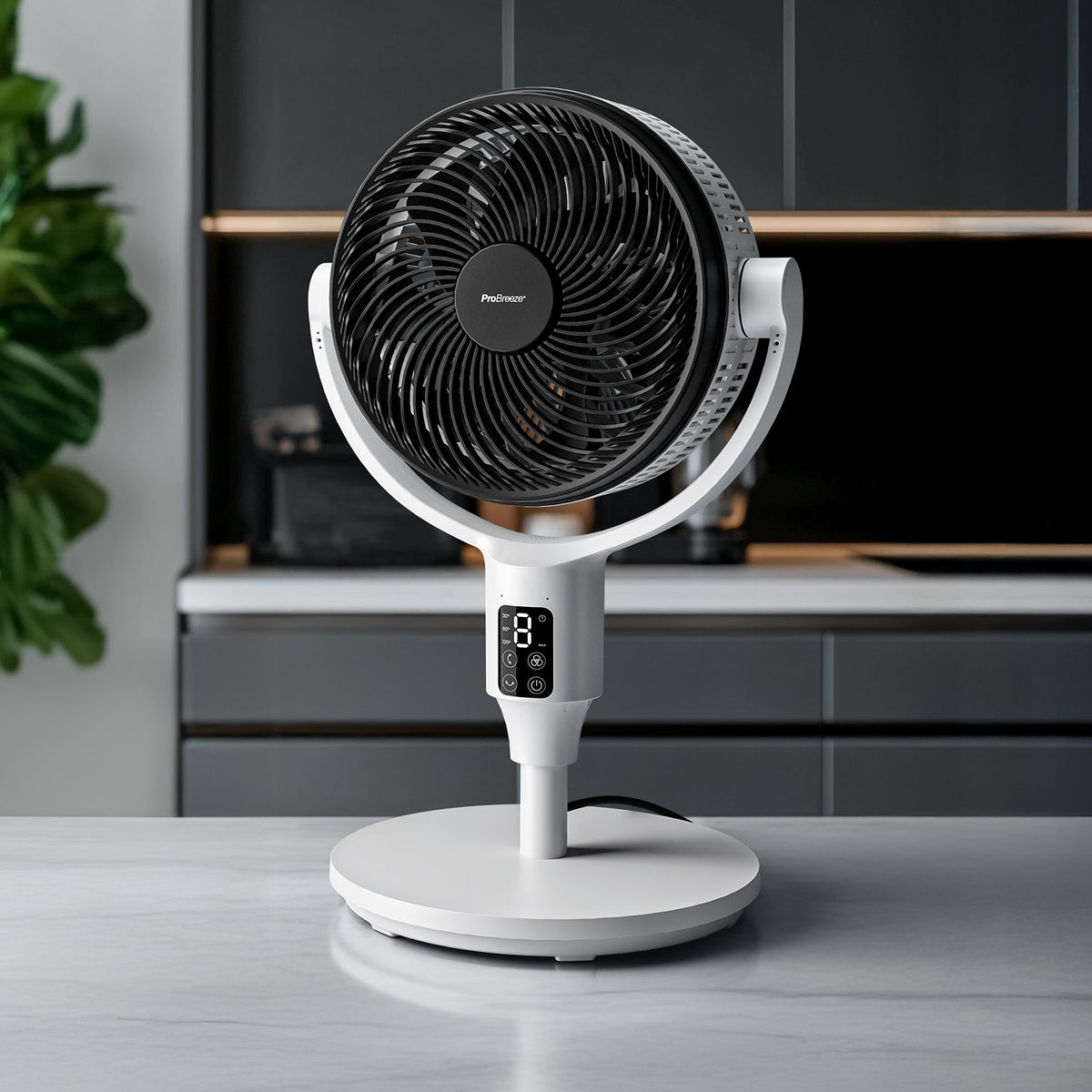 AirFlo Plus 44" Ventilateur sur pied hybride - Circulateur d'air ultra-silencieux - Blanc/Noir