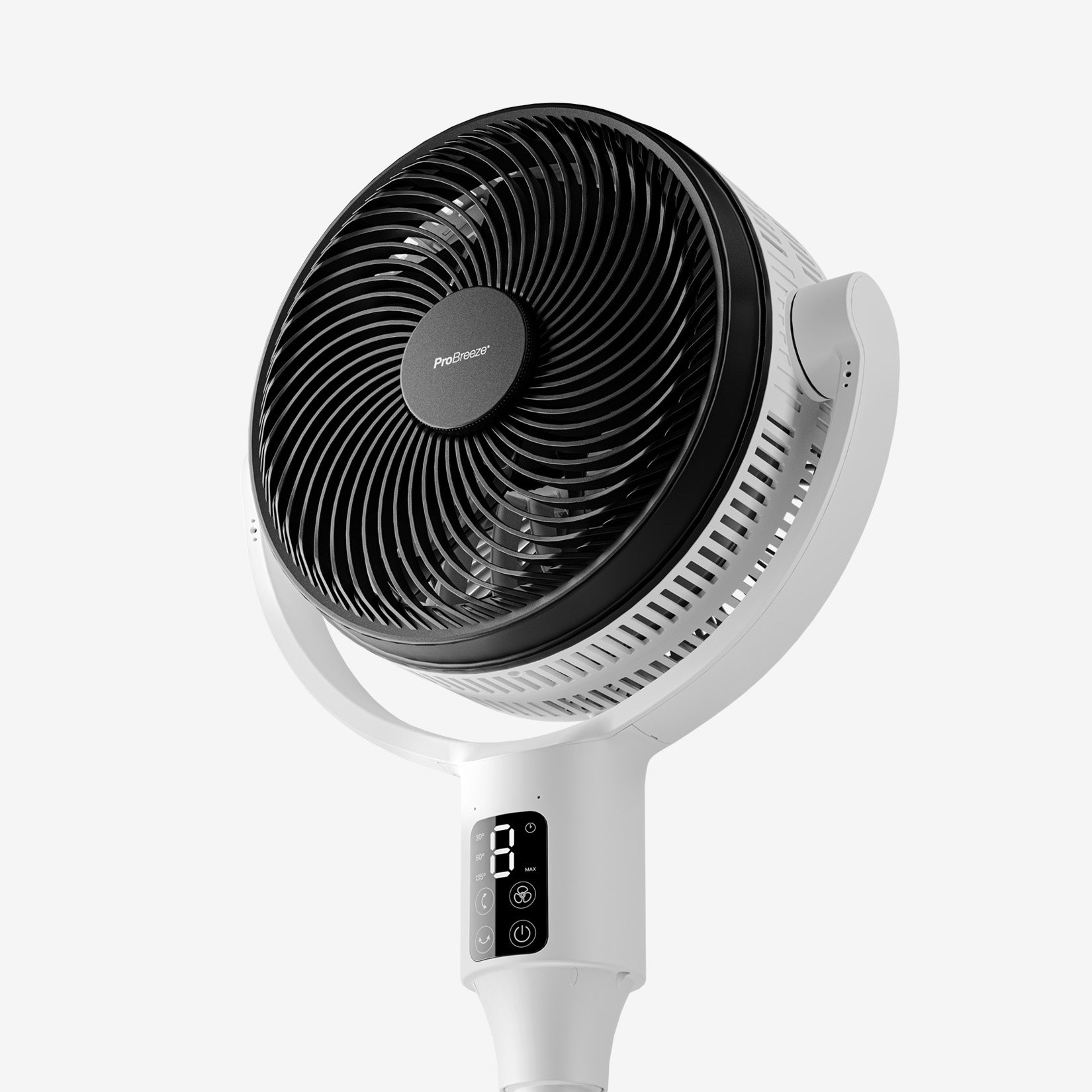 AirFlo Plus 44" Ventilatore a piantana ibrido - Circolatore d'aria ultra silenzioso - Bianco