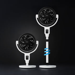 AirFlo Plus 44" Ventilatore a piantana ibrido - Circolatore d'aria ultra silenzioso - Bianco
