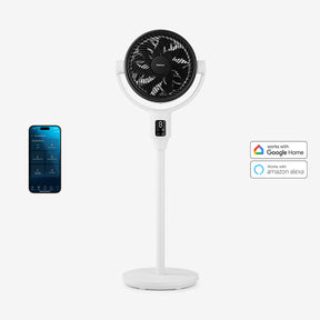 AirFlo Plus 44" Ventilatore a piantana ibrido - Circolatore d'aria ultra silenzioso - Bianco