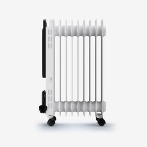 OmniWarm 2500W Oil Filled 11 Fins Eco Radiator Heater With Digital Display and Smart App Control - White