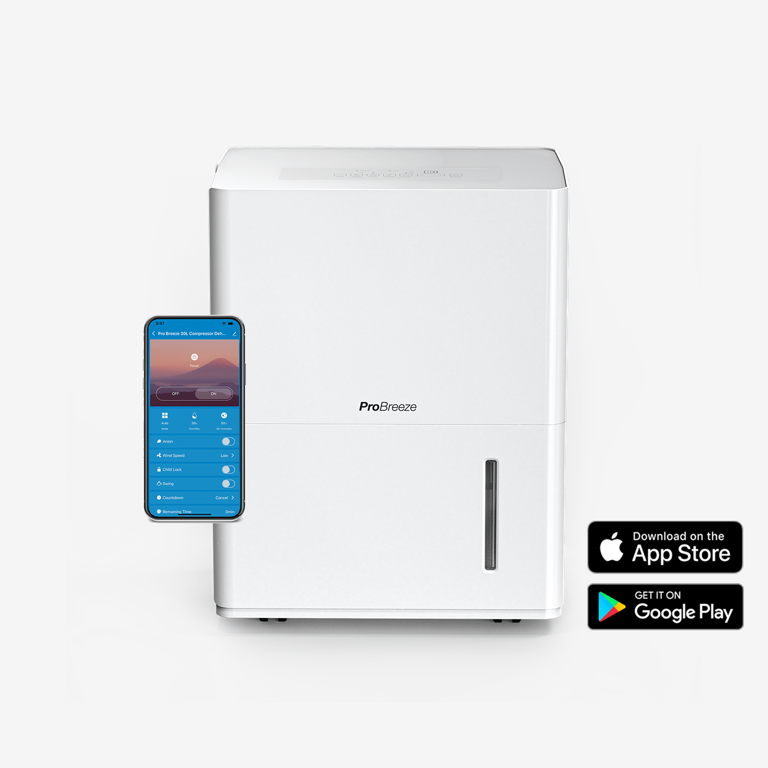 30L Dehumidifier with Smart App Control