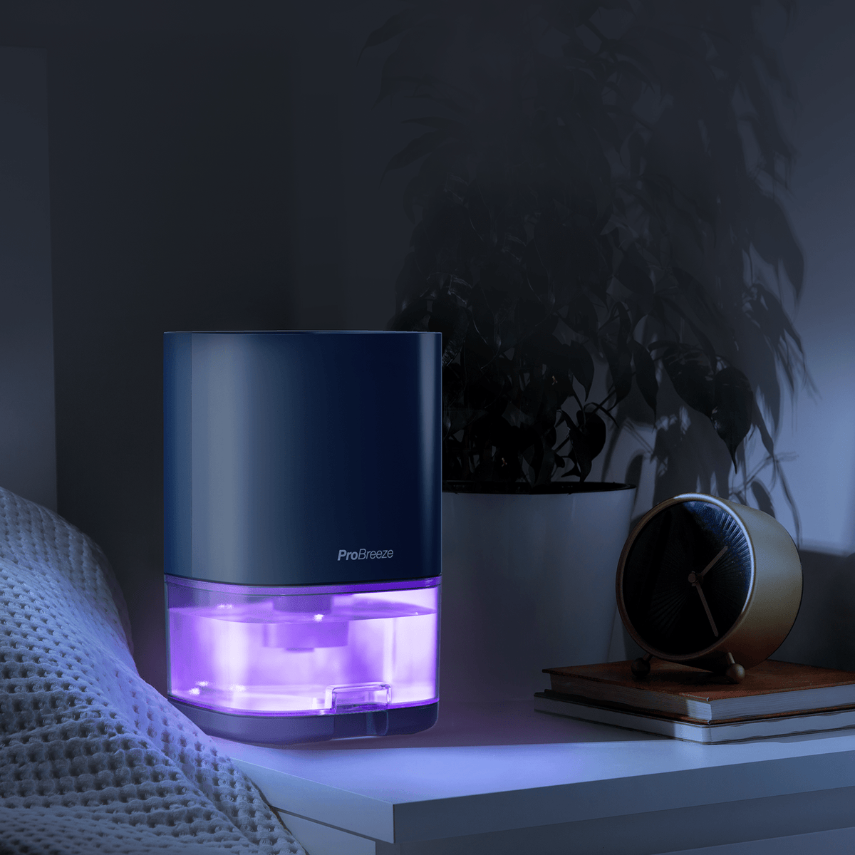 1000 ml Luftentfeuchter mit 4-Stunden-Timer und LED-Licht – Blau