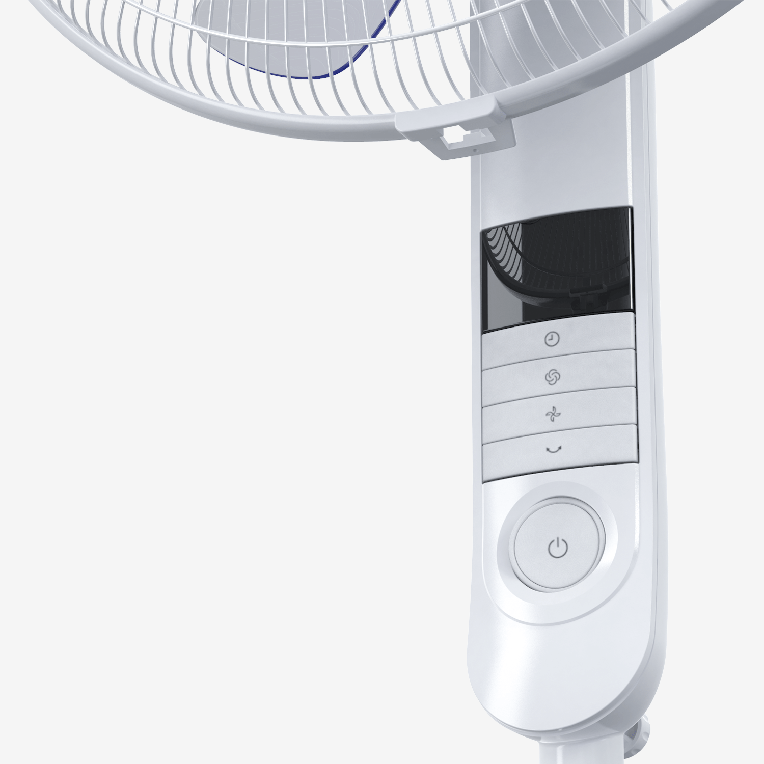 Ventilateur sur pied de 16 po avec 4 modes de ventilation et télécommande - Blanc