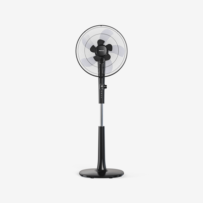 16" Pedestal Fan - Low Energy DC Motor, 3 Operating Modes & Remote Control - Black