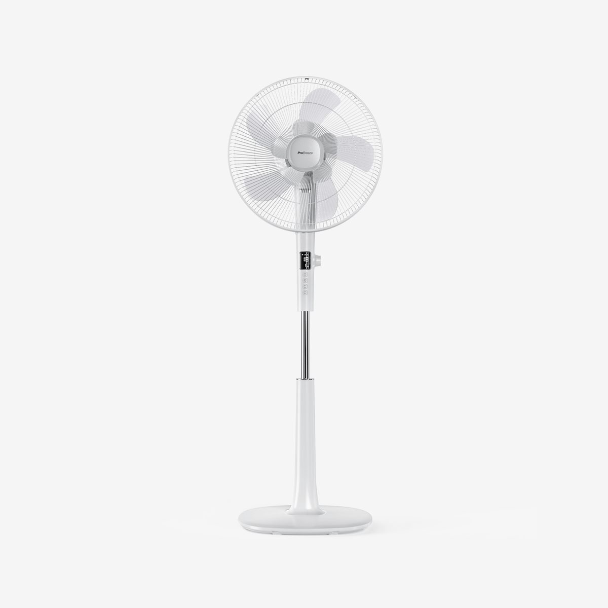 16" Pedestal Fan - Low Energy DC Motor, 3 Operating Modes & Remote Control - White