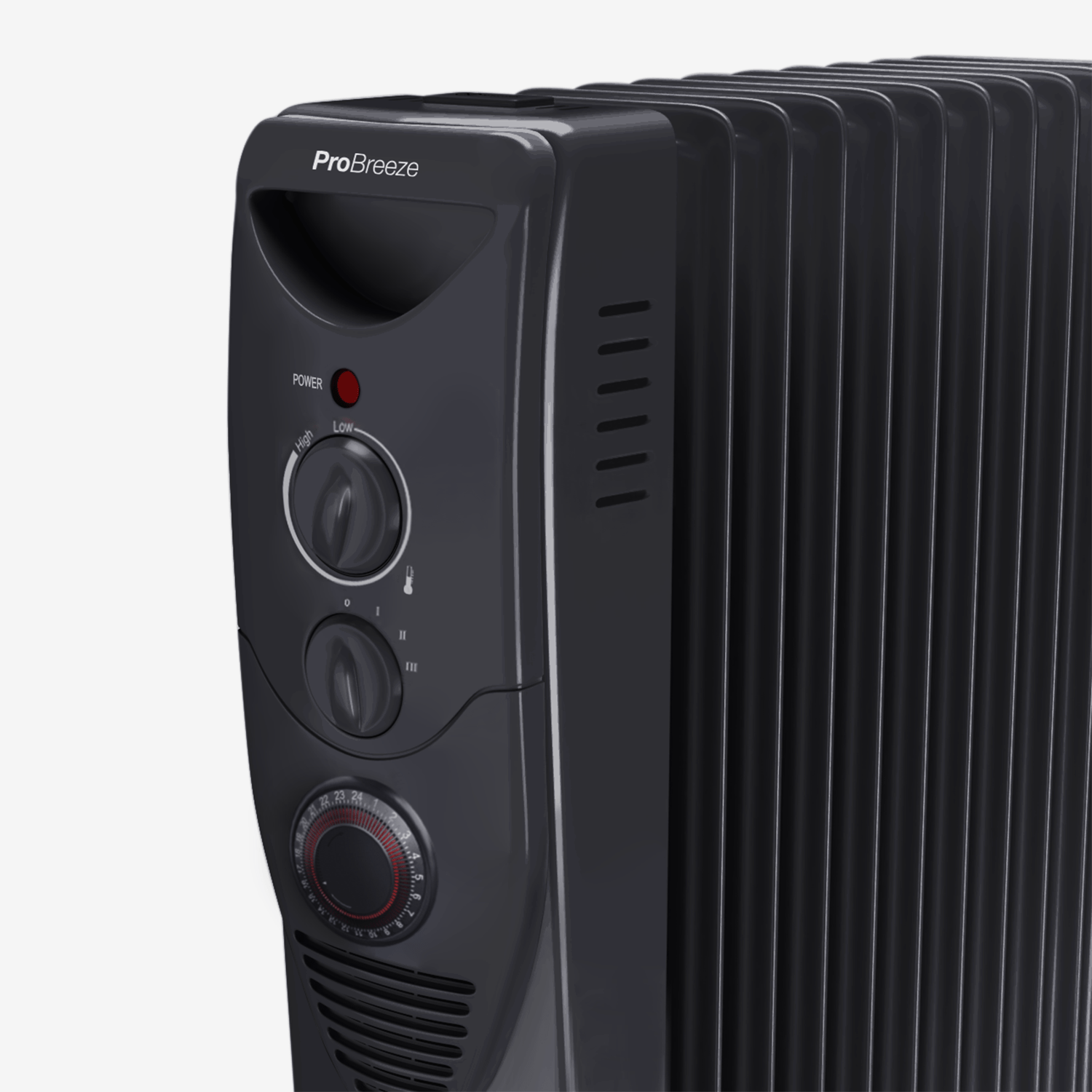 Radiador a óleo 2500W com 11 aletas - preto