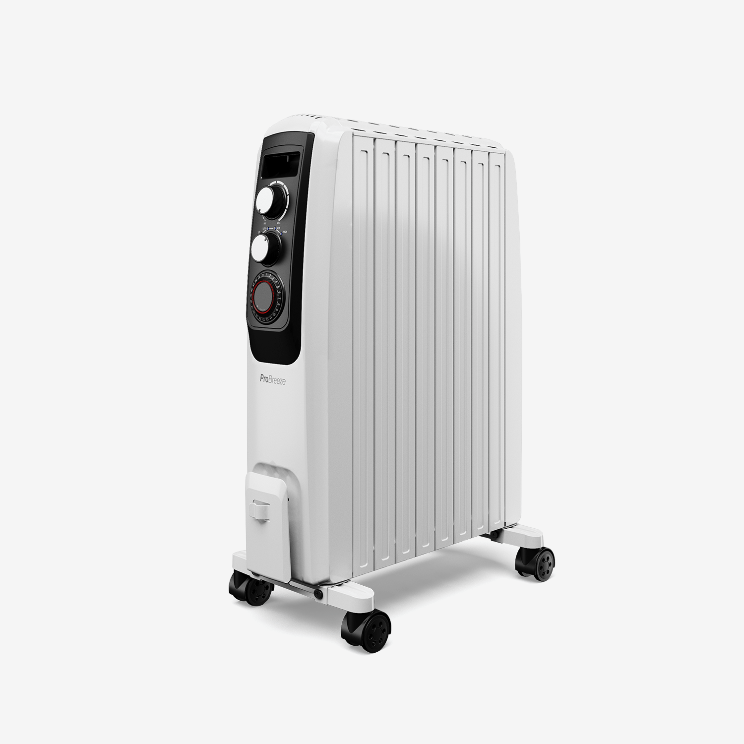 2000W Oil Radiator with Digital Display - 8 Fins, Timer, 4 Heat Settings