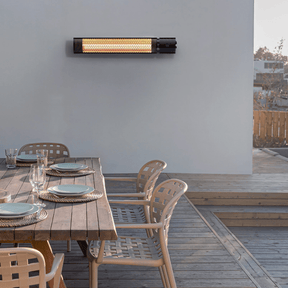 Chauffe-terrasse infrarouge mural avec télécommande et 2 réglages de chaleur