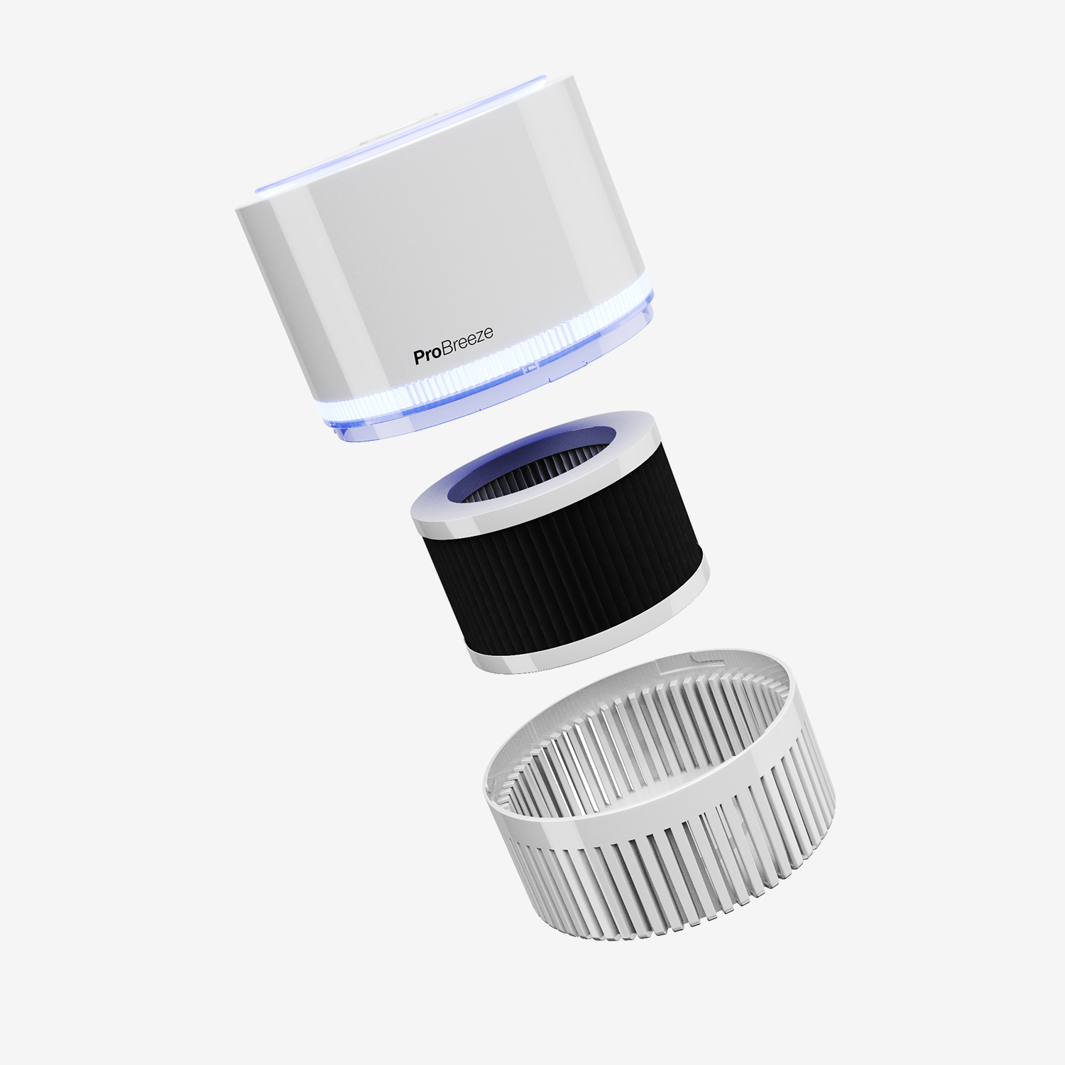 Mini purificateur d'air 3 en 1 avec véritable filtre HEPA et ioniseur négatif