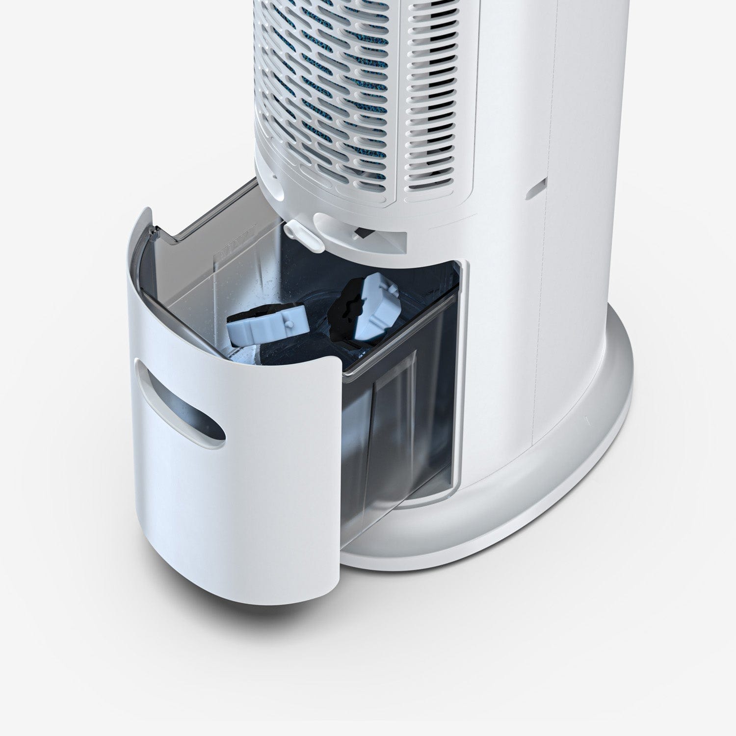 Enfriador de aire por evaporación de 7L y ventilador de torre portátil con modos de reposo, natural y de humidificación